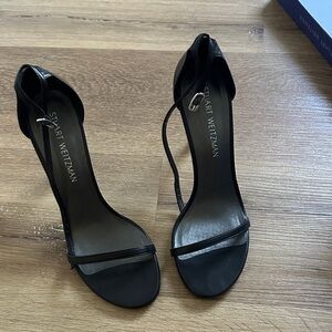 Stuart Weitzman Black Strappy Heels